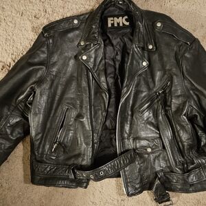 Black Leather Biker Jacket